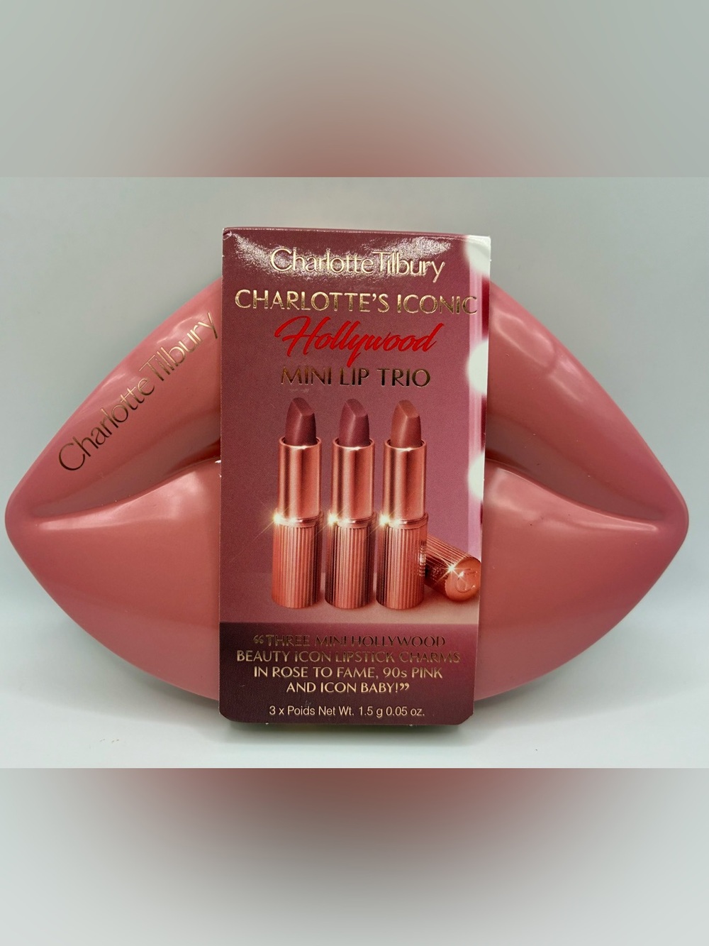 Charlotte Tilbury Charlotte's Iconic Hollywood Mini Lip Trio 3 Lipstick Set